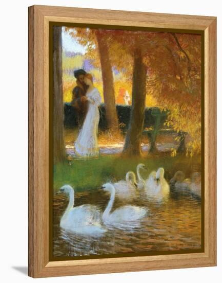 Lovers and Swans-Gaston Latouche-Framed Premier Image Canvas