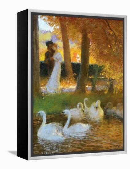 Lovers and Swans-Gaston Latouche-Framed Premier Image Canvas