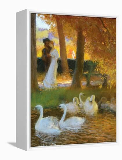 Lovers and Swans-Gaston Latouche-Framed Premier Image Canvas