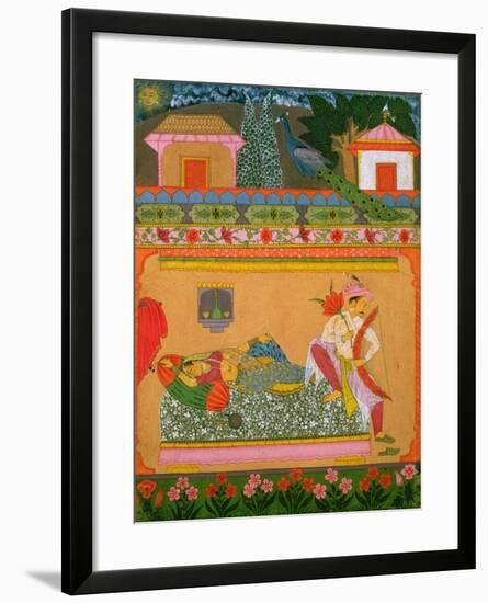 Lovers at Daybreak of the Musical Mode 'Raga Vibhasa'-null-Framed Giclee Print