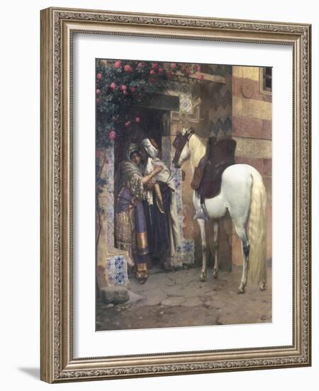 Lovers Embracing in a Doorway-Rudolph Ernst-Framed Giclee Print