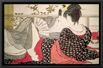 Lovers From The Poem Of The Pillow Uta Makura Giclee Print