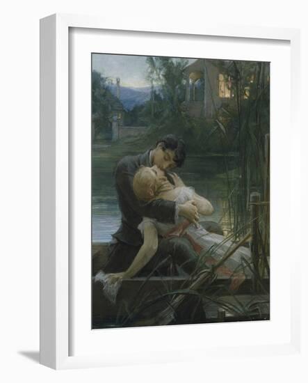 Lovers in a Boat-Max Pirner-Framed Giclee Print