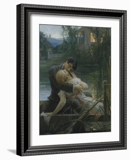 Lovers in a Boat-Max Pirner-Framed Giclee Print