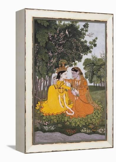 Lovers in a Forest, circa 1800-null-Framed Premier Image Canvas