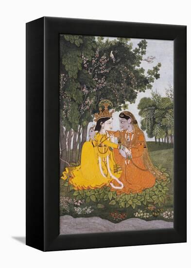 Lovers in a Forest, circa 1800-null-Framed Premier Image Canvas