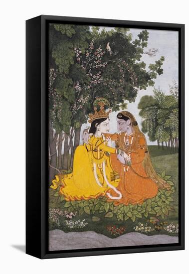 Lovers in a Forest, circa 1800-null-Framed Premier Image Canvas