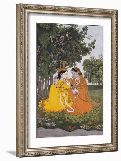 Lovers in a Forest, circa 1800-null-Framed Giclee Print