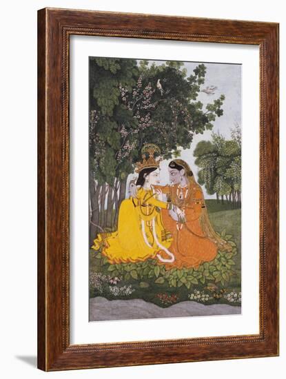 Lovers in a Forest, circa 1800-null-Framed Giclee Print