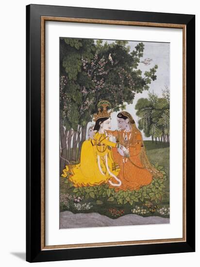 Lovers in a Forest, circa 1800-null-Framed Giclee Print