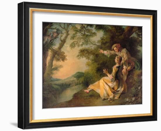 Lovers in a Landscape-Nicolas Lancret-Framed Giclee Print