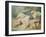 Lovers in a Park, 1865 (Watercolour)-Mihaly von Zichy-Framed Giclee Print