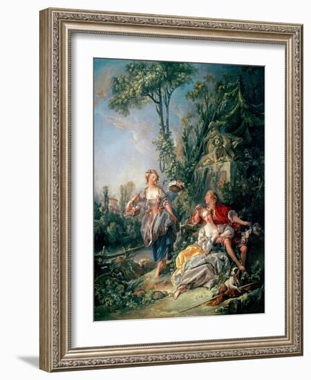 Lovers in a Park-Francois Boucher-Framed Giclee Print