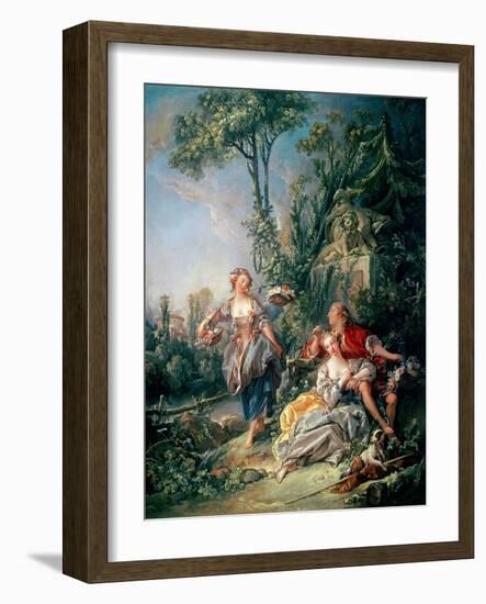 Lovers in a Park-Francois Boucher-Framed Giclee Print