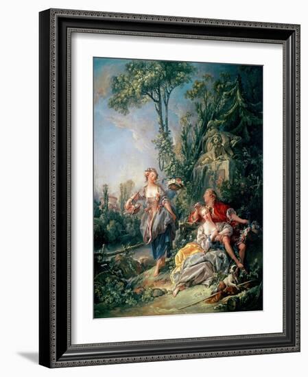 Lovers in a Park-Francois Boucher-Framed Giclee Print