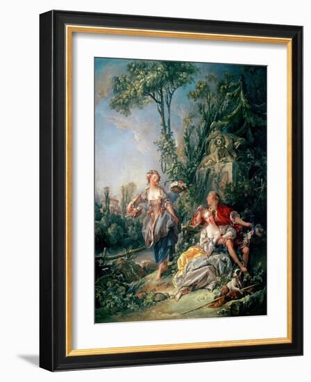 Lovers in a Park-Francois Boucher-Framed Giclee Print