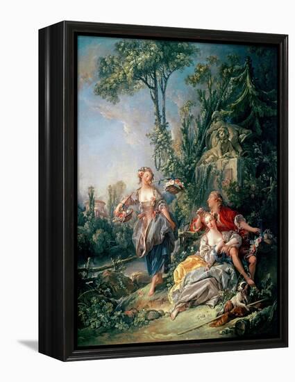 Lovers in a Park-Francois Boucher-Framed Premier Image Canvas