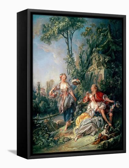 Lovers in a Park-Francois Boucher-Framed Premier Image Canvas