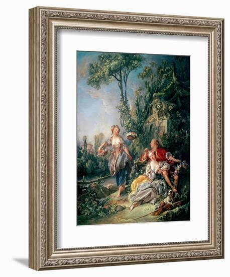 Lovers in a Park-Francois Boucher-Framed Giclee Print