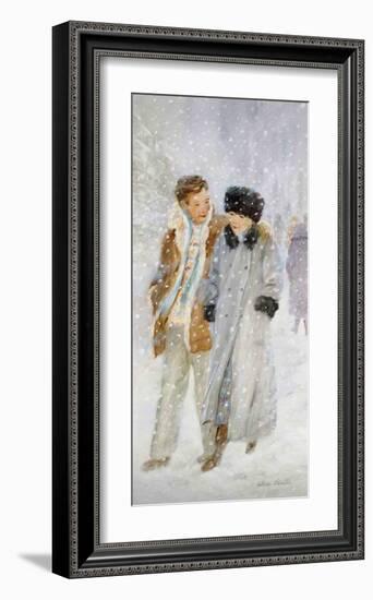 Lovers in a Snowstorm-Hélène Léveillée-Framed Art Print
