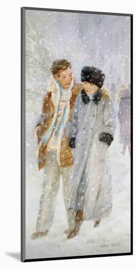 Lovers in a Snowstorm-Hélène Léveillée-Mounted Art Print