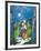 Lovers in Moonlight-Marc Chagall-Framed Art Print