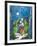 Lovers in Moonlight-Marc Chagall-Framed Art Print