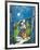 Lovers in Moonlight-Marc Chagall-Framed Art Print