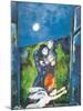 Lovers in Moonlight-Marc Chagall-Mounted Art Print