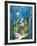 Lovers in Moonlight-Marc Chagall-Framed Art Print