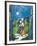 Lovers in Moonlight-Marc Chagall-Framed Art Print