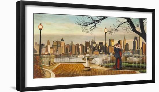 Lovers in New York-Pierre Benson-Framed Giclee Print