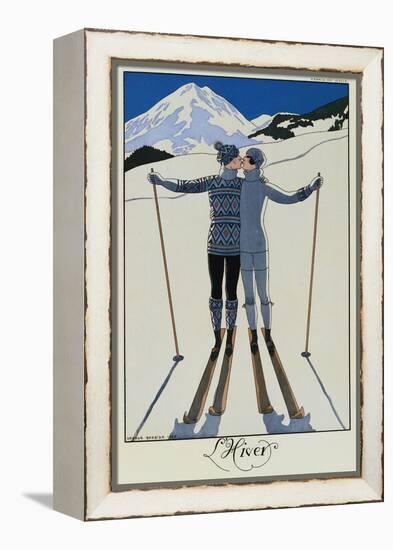 Lovers in the Snow-Georges Barbier-Framed Premier Image Canvas