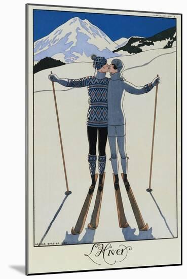Lovers in the Snow-Georges Barbier-Mounted Giclee Print