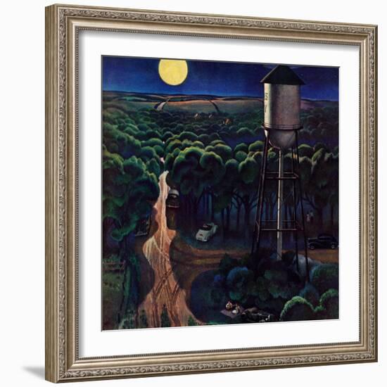 "Lovers' Lane, Falls City, Nebraska," May 24, 1947-John Falter-Framed Giclee Print