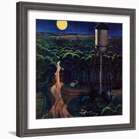 "Lovers' Lane, Falls City, Nebraska," May 24, 1947-John Falter-Framed Giclee Print