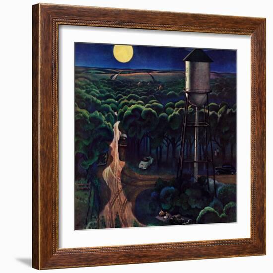 "Lovers' Lane, Falls City, Nebraska," May 24, 1947-John Falter-Framed Giclee Print