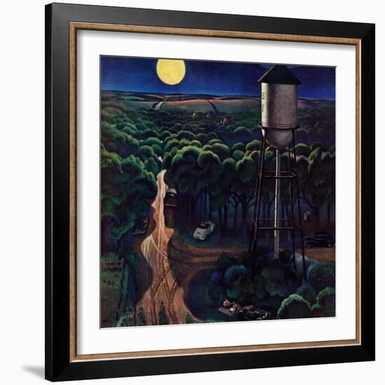 "Lovers' Lane, Falls City, Nebraska," May 24, 1947-John Falter-Framed Giclee Print