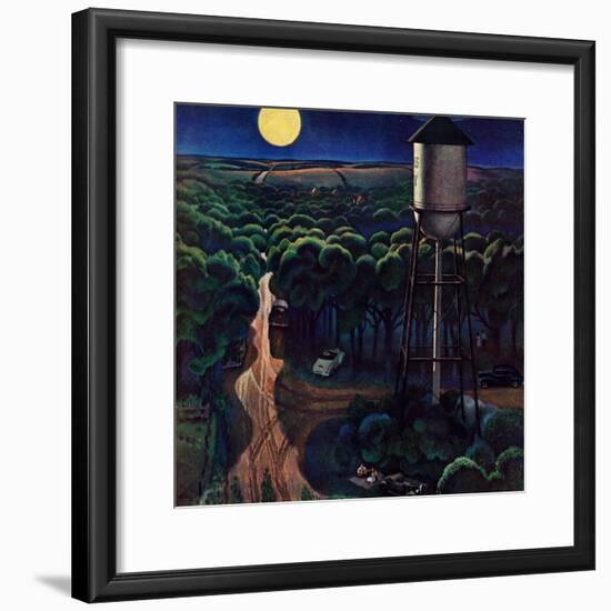 "Lovers' Lane, Falls City, Nebraska," May 24, 1947-John Falter-Framed Premium Giclee Print