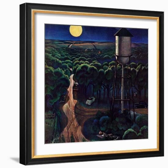 "Lovers' Lane, Falls City, Nebraska," May 24, 1947-John Falter-Framed Premium Giclee Print