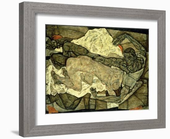 Lovers (Man and Woman I); Liebespaar (Mann Und Frau I), 1914-Egon Schiele-Framed Giclee Print