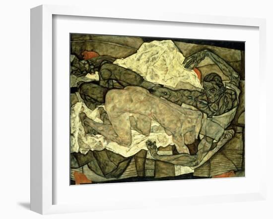 Lovers (Man and Woman I); Liebespaar (Mann Und Frau I), 1914-Egon Schiele-Framed Giclee Print