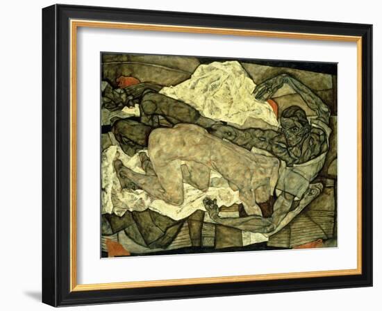 Lovers (Man and Woman I); Liebespaar (Mann Und Frau I), 1914-Egon Schiele-Framed Giclee Print