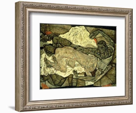 Lovers (Man and Woman I); Liebespaar (Mann Und Frau I), 1914-Egon Schiele-Framed Giclee Print