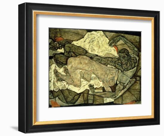 Lovers (Man and Woman I); Liebespaar (Mann Und Frau I), 1914-Egon Schiele-Framed Giclee Print