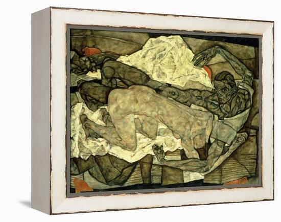 Lovers (Man and Woman I); Liebespaar (Mann Und Frau I), 1914-Egon Schiele-Framed Premier Image Canvas