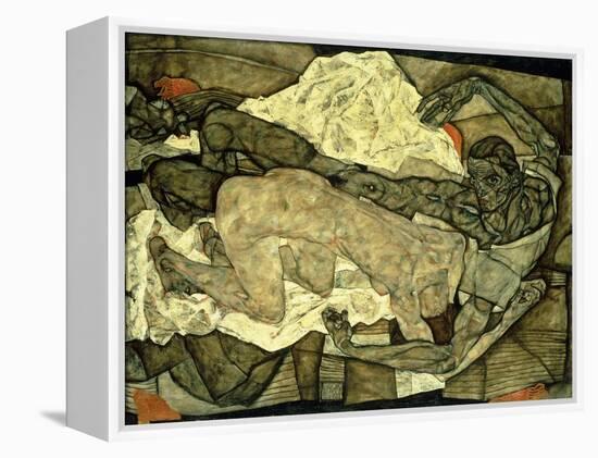 Lovers (Man and Woman I); Liebespaar (Mann Und Frau I), 1914-Egon Schiele-Framed Premier Image Canvas