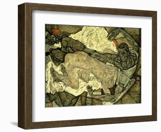 Lovers (Man and Woman I)-Egon Schiele-Framed Giclee Print