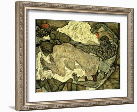 Lovers (Man and Woman I)-Egon Schiele-Framed Giclee Print