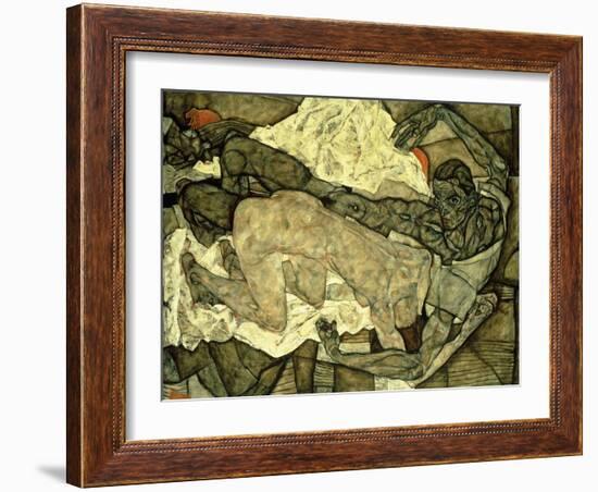 Lovers (Man and Woman I)-Egon Schiele-Framed Giclee Print